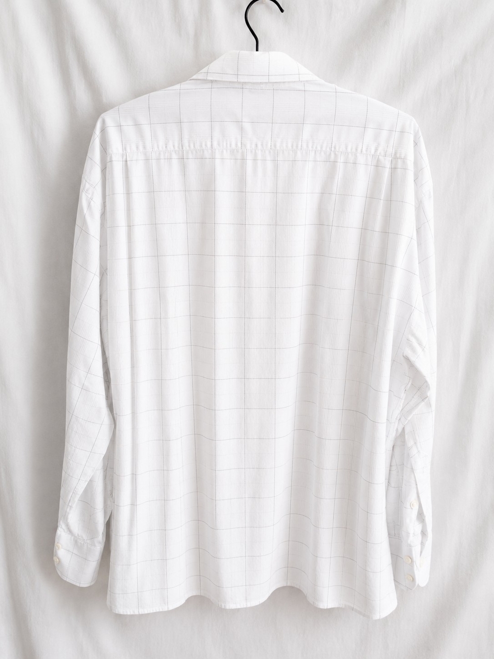 LINUS Hamburg Berlin Frankfurt New York Two Ply Men's White Windowpane Check XL - Picture 3 of 5